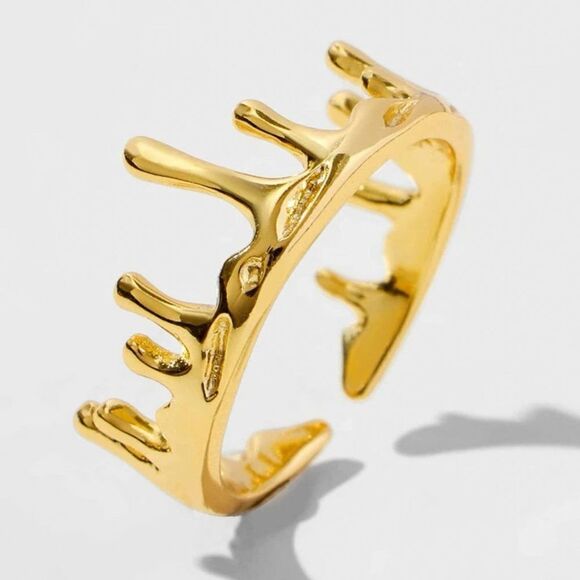 COPY - Honey Drip 18k Gold Plated 925 Sterling Silver Ring - Picture 1 of 5